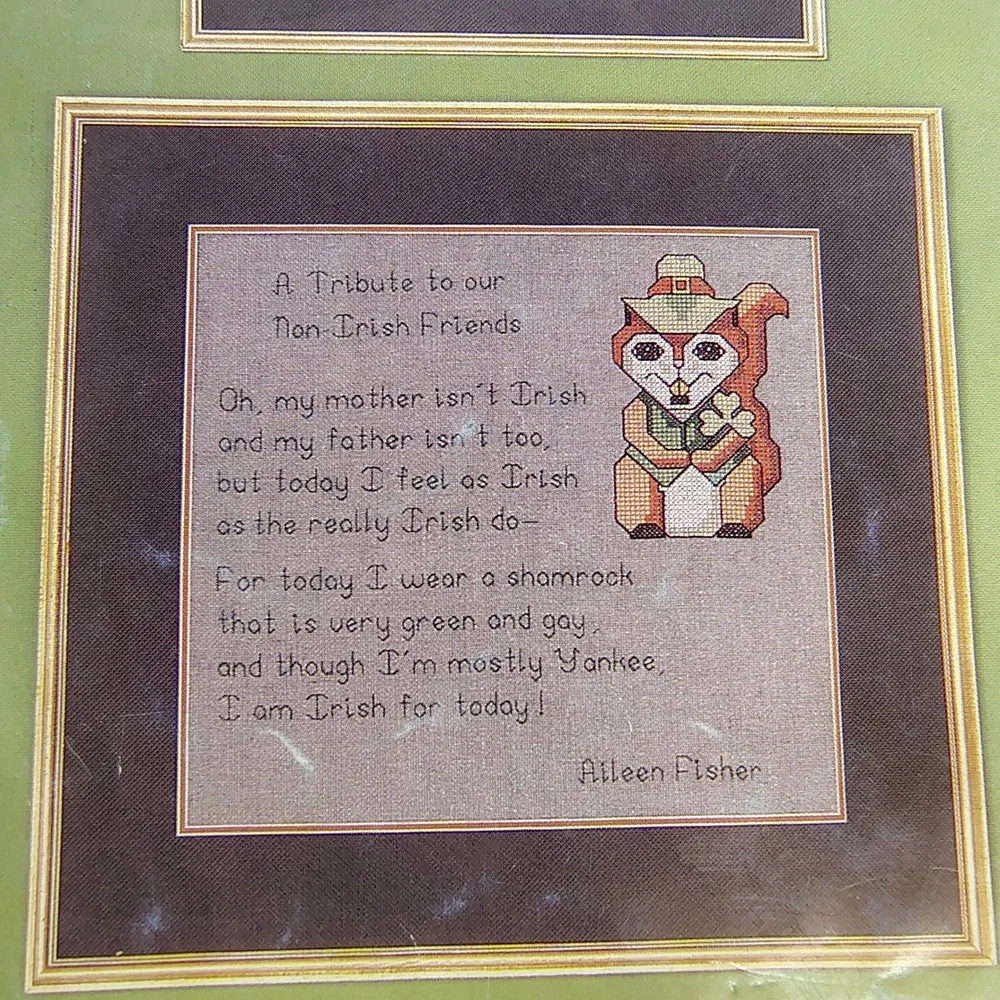 Kount on Kappie It's All Irish 1983 Vintage Cross-Stitch Pattern Book 26 Project